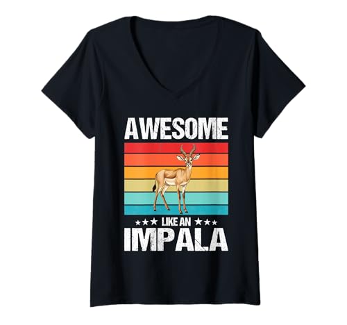 Damen Impalas Awesome Like an Impala. T-Shirt mit V-Ausschnitt von Impalas Impala Tier Shop