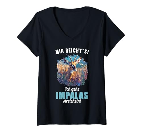 Damen Impalas Impala T-Shirt mit V-Ausschnitt Damen Impalas Impala T-Shirt mit V-Ausschnitt von Impalas Impala Tier Shop