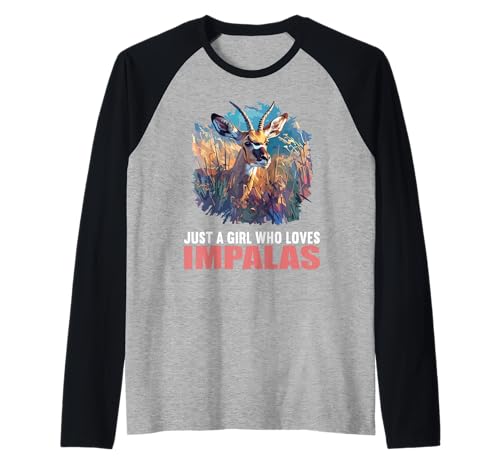 Just a Girl who Loves Impalas Impala Raglan Just a Girl who Loves Impalas Impala Raglan von Impalas Impala Tier Shop