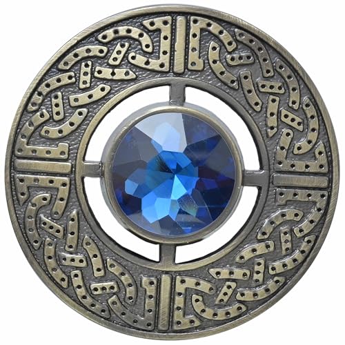 Imperial Kilt Products - Herren-Brosche mit schottischem Kilt Fly Plaid 7,6 cm - Kilt-Brosche für Damen und Herren - Tartan-Kilt-Brosche für Männer und Frauen mit keltischem Knoten - Distel-Brosche von Imperial Kilt Products