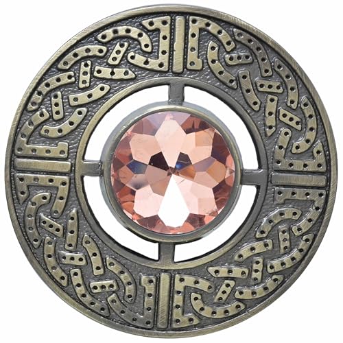 Imperial Kilt Products - Herren-Brosche mit schottischem Kilt Fly Plaid 7,6 cm - Kilt-Brosche für Damen und Herren - Tartan-Kilt-Brosche für Männer und Frauen mit keltischem Knoten - Distel-Brosche von Imperial Kilt Products