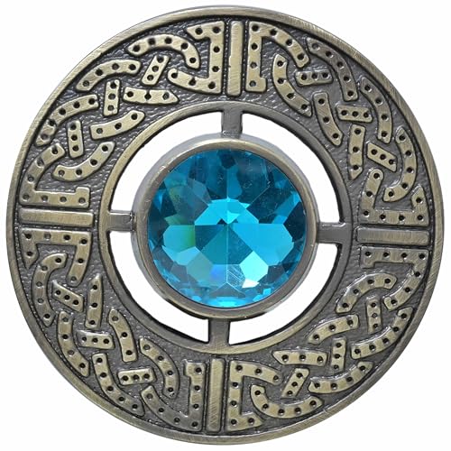 Imperial Kilt Products - Herren-Brosche mit schottischem Kilt Fly Plaid 7,6 cm - Kilt-Brosche für Damen und Herren - Tartan-Kilt-Brosche für Männer und Frauen mit keltischem Knoten - Distel-Brosche von Imperial Kilt Products