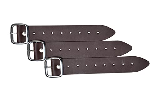 Kilt-Gurte und Schnalle, 17,8 cm, echtes Leder, 3,2 cm breit, Kilt-Gürtelverlängerung für Herren, brauner Gurt, braun, Set of 2 von Imperial Kilt Products