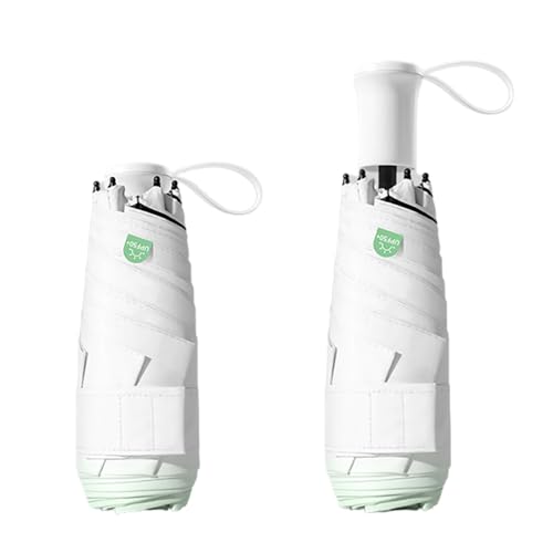 Mini Leicht Reise Farbverlauf Faltender Regenschirm Mit Integriertem Teleskop Verstecktem griff für Damen Kinder,Kompakt Klein Sonnenschutz Taschenschirm,Freien UV,Teflon,Regen,6 Rippen,Rucksack von Impervius Patronum