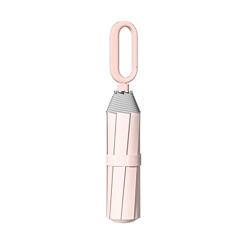 Reise Faltender Regenschirm Leicht & Kompakt mit Karabinergriff & Reflektorstreifen, UV-Schutz 50+ Teflon Beschichtung 8-Rippen Taschenschirm für Damen Herren Kinder – Outdoor Tasche Rucksack von Impervius Patronum