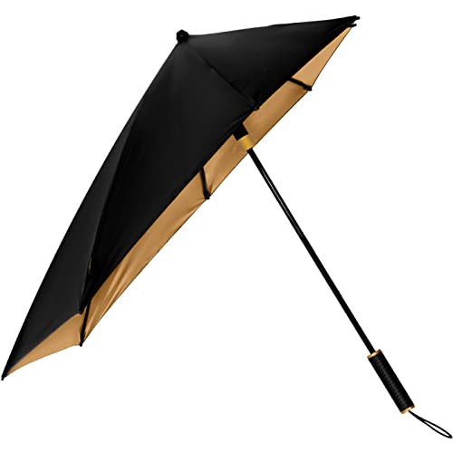 STORMaxi Sturmschirm aerodynamischer Regenschirm Metallic - Gold von Impliva