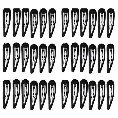 50 Stück Haarspangen Schwarz,Haar Clips Metall,Kinder Haarklammern von Impoditiongs