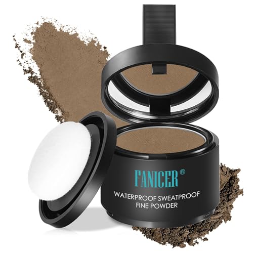 Haaransatz Puder,Unsichtbare Puder zur Abdeckung des Haaransatzes,Ansatzpuder mit Spiegel & Schwamm,Füllpulver für die Haarwurzeln,für Frauen und Männer geeignet(Mittelbraun 06) von Impoditiongs