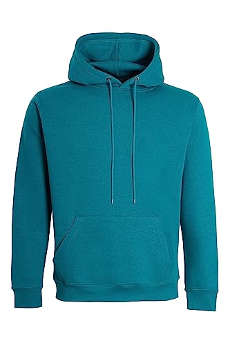 Imporio 11 Herren Einfarbig Pullover Hoodies Männer Ohne Reißverschluss Hooded Sweat Hoodies Top Jumper Hoodies UK Größe S-5XL, jadegrün, XXXXL von Imporio 11