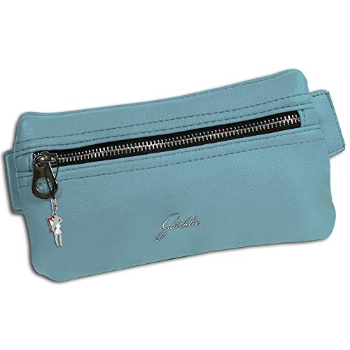 Glüxklee hellblaue Bauchtasche Kunstleder Gürteltasche Waist Bag Damen OTD5028H Kunstleder Gürteltasche von imppac