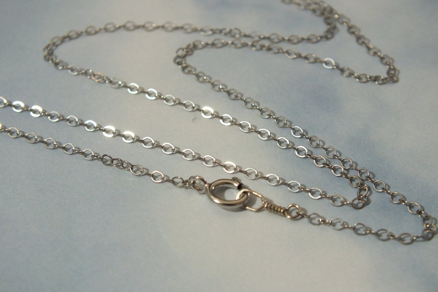 16 "-20" Weißgold Kabel Kette, 14K Solid Halskette, 1, 5 Mm Robuste, Zarte Ankerkette, Maßgefertigt, Karabiner 16 "-20" Weißgold Kabel Kette, 14K Solid Halskette, 1, 5 Mm Robuste, Zarte Ankerkette, Maßgefertigt, Karabiner von ImpressMeJewelry