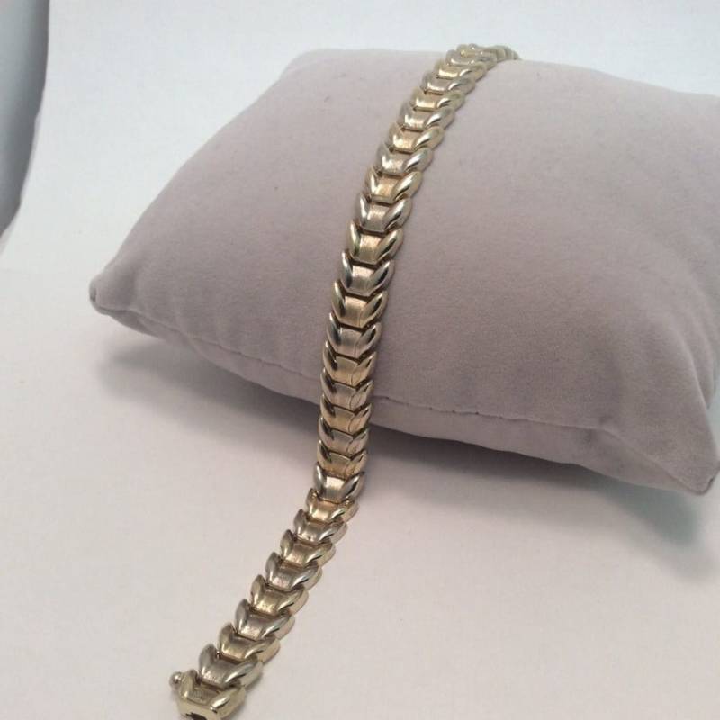 13, 70 Gramm 9, 50 Mm Dame 14K Gelb Echt Massiv 2 Ton Gold Xo Herzen Und Küsse Armband 7 "' von ImpressedJewelry1