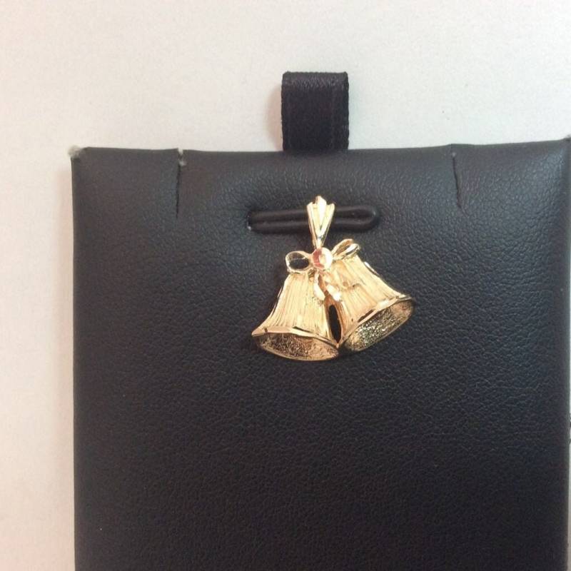 14K Gelb Echt Solid Gold Good Luck Jingle Weihnachten Anhänger Charme 2.10 Gr von ImpressedJewelry1
