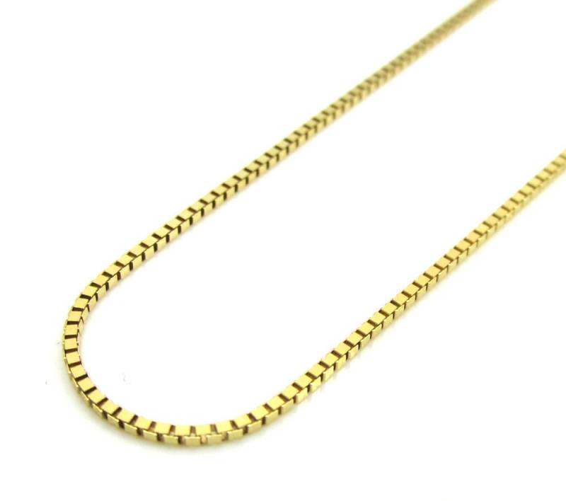 1mm 18 "' 2, 10 Gramm 14K Gelb Echt Gold Fancy Skinny Box Kette Halskette Damen Herren von ImpressedJewelry1