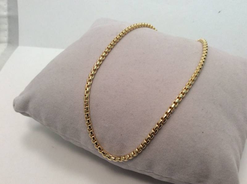 3.10Gr 2, 40 Mm 10K Gelb Echtgold Rolo Box Link-Fußkettchen von ImpressedJewelry1