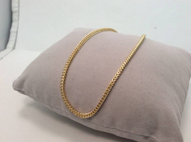 3.50Gr 2.20mm 10K Gelb Echt Gold Hohl Franco Box Knöchel Armband von ImpressedJewelry1