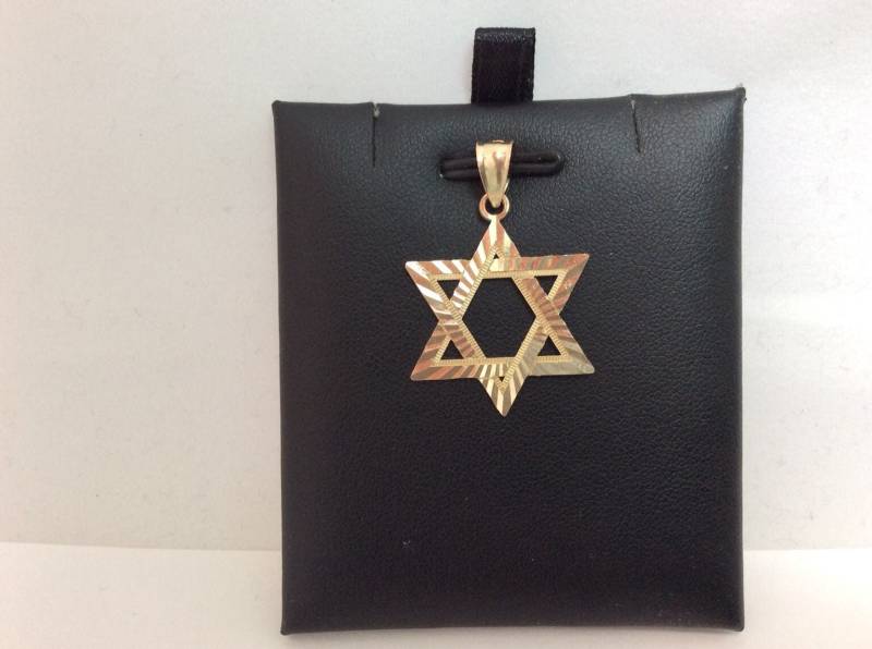 Herren Damen 10K Gelb Echt Gold Davidstern Charm Anhänger Medium 1.70Gr von ImpressedJewelry1