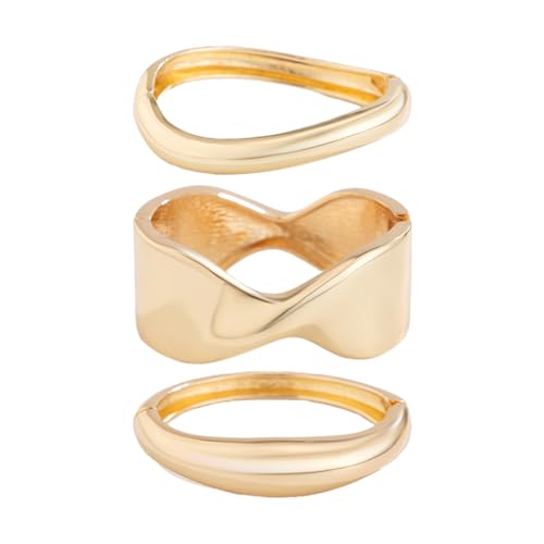 Impurain Goldener Armreif für Damen, versilbert, breiter Draht, klobige Manschettenarmbänder, trendige Scharniermanschette, offen, breit, klobig, silbernes Armband, unregelmäßiger, minimalistischer Impurain Goldener Armreif für Damen, versilbert, breiter Draht, klobige Manschettenarmbänder, trendige Scharniermanschette, offen, breit, klobig, silbernes Armband, unregelmäßiger, minimalistischer von Impurain