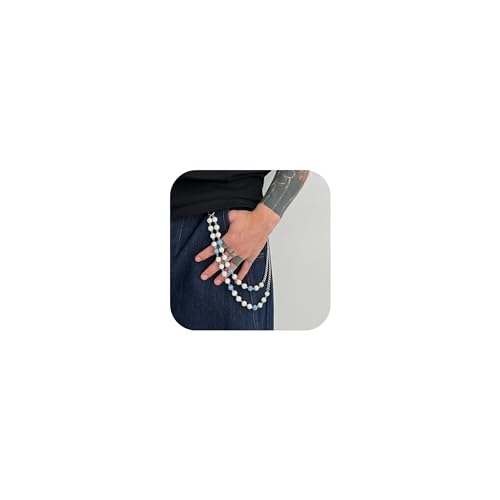 Perlen-Taillenkette, Bohemian-Hosenketten für Männer und Frauen, Hipster-Jeans-Kette, Large, Zirkonia, Kein Edelstein Perlen-Taillenkette, Bohemian-Hosenketten für Männer und Frauen, Hipster-Jeans-Kette, Large, Zirkonia, Kein Edelstein von Impurain