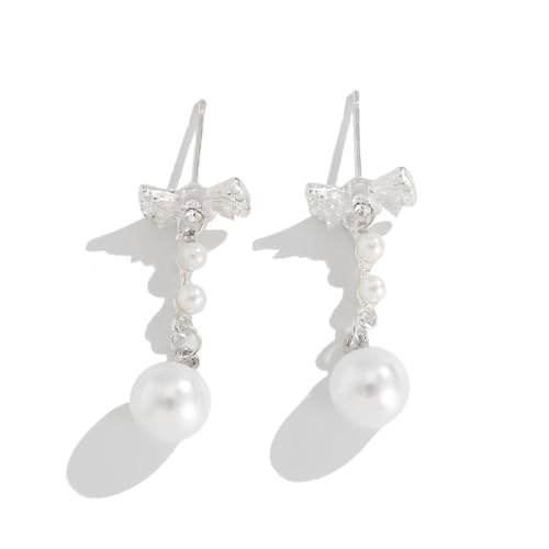 Schleifen-Ohrringe für Damen, niedliche Band-Ohrringe, Geburtstagsparty-Schmuck, Weihnachtsgeschenke für Frauen, Small, Kupfer, Kein Edelstein von Impurain
