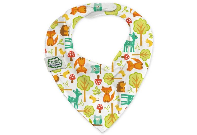 ImseVimse Bandana Baby Bandana Halstuch Wald, Lätzchen für Zahnende Babys - Sabberlatz, verstellbar mit Druckköpfen, Bio-Baumwolle von ImseVimse