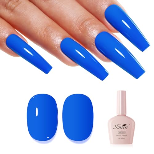 Imtiti Blue Gel Nail Polish, Electric Blue Nail Gel Polish High Gloss Soak Off UV LED Spring Summer Nail Art Manicure Salon DIY Design 10Ml Imtiti Blue Gel Nail Polish, Electric Blue Nail Gel Polish High Gloss Soak Off UV LED Spring Summer Nail Art Manicure Salon DIY Design 10Ml von Imtiti