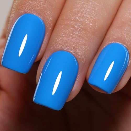 Imtiti Bright Blue Gel Nail Polish, 1Pcs Blue Soak Off UV LED Gel Polish, Long Lasting, Nail Art Manicure Salon DIY at Home for Spring and Summer (0.34 Fl Oz-991) von Imtiti