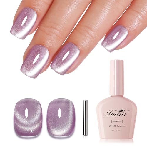 Imtiti Cat Eye Gel Nail Polish, Light Purple Holographic Magnetic Crystal Nail Gel Polish With Magnet Glittery Galaxy Spring Summer Kit Soak Off UV Led 10Ml Imtiti Cat Eye Gel Nail Polish, Light Purple Holographic Magnetic Crystal Nail Gel Polish With Magnet Glittery Galaxy Spring Summer Kit Soak Off UV Led 10Ml von Imtiti