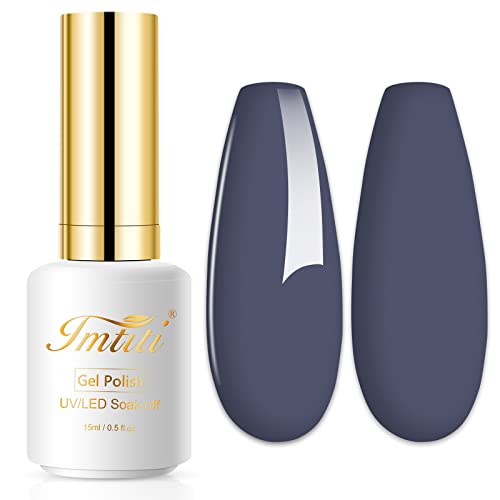 Imtiti Gel Nagellack, 1 Pcs 15 ML Lavendel Grau Farbe gel Lack Soak Off LED U V Nagel Lack Nagellack DIY Nail Art Starter Maniküre Salon Gel Nagelset für Frauen Mädchen von Imtiti