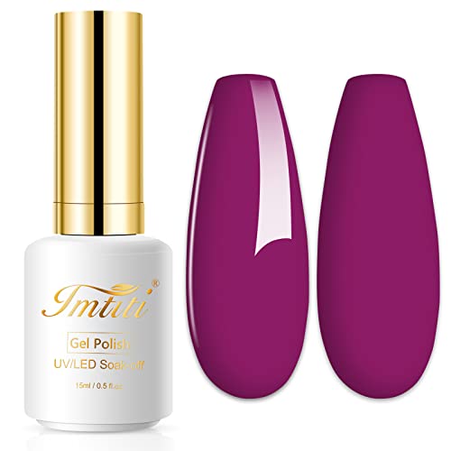 Imtiti Gel Nagellack, 1 Pcs 15 ML Rötlich Lila Farbe Gel Lack Soak Off LED U V Nagel Gel Lack Nagellack DIY Nagel Kunst Starter Maniküre Salon Gel Nagel Kit für Frauen Mädchen Imtiti Gel Nagellack, 1 Pcs 15 ML Rötlich Lila Farbe Gel Lack Soak Off LED U V Nagel Gel Lack Nagellack DIY Nagel Kunst Starter Maniküre Salon Gel Nagel Kit für Frauen Mädchen von Imtiti