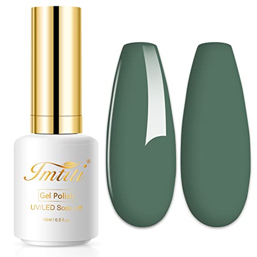 Imtiti Gel Nagellack - 15 ML Salbei Grün Polish Soak Off LED UV Nail Art Starter Kit für Maniküre - DIY Salon Set für Frauen und Mädchen von Imtiti