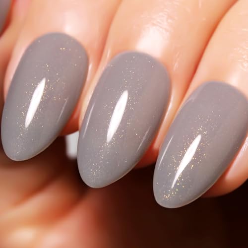 Imtiti Glitter Gel Nagellack, 15ML Grau Schimmernder UV LED Soak Off Polish für DIY Nail Art, Maniküre Salon Kit für Frauen und Mädchen von Imtiti