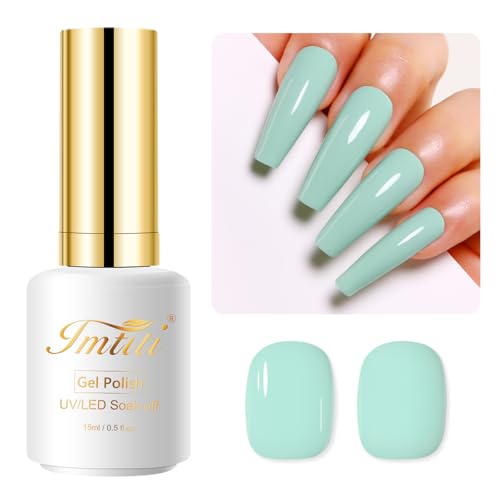 Imtiti Grün UV Nagellack, 15ML Licht Grün UV Gel Nagellack Soak Off Led Gel Nail Polish Frühling Sommer Gel Nagellack DIY Nagel Kunst Starter Maniküre Salon Gellack UV Kit Imtiti Grün UV Nagellack, 15ML Licht Grün UV Gel Nagellack Soak Off Led Gel Nail Polish Frühling Sommer Gel Nagellack DIY Nagel Kunst Starter Maniküre Salon Gellack UV Kit von Imtiti