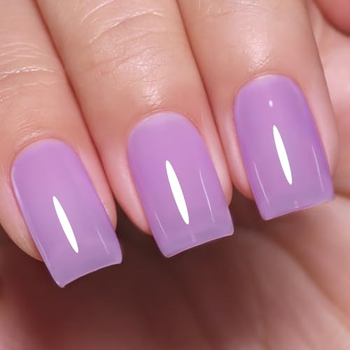 Imtiti Jelly UV Nagellack, Hell Lila Transparent UV Gel Nagellack Frühling Sommer Gelee Gel Nail Polish Soak Off Led DIY Nagel Kunst Starter Maniküre Salon 10ML von Imtiti