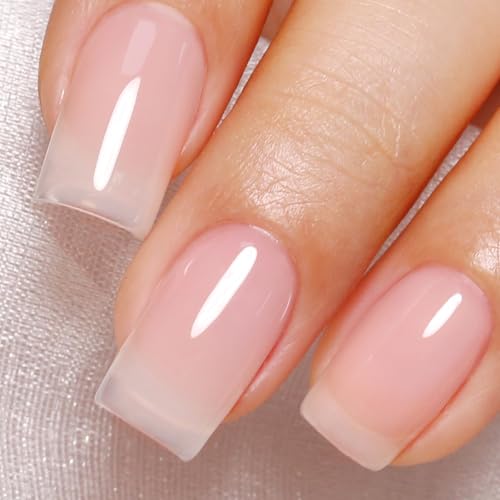 Imtiti Jelly Nude Gel Nagellack, Sheer Natrual Pink Translucent Color UV/LED Soak Off Gel Polish für DIY Nail Art Maniküre und Pediküre zu Hause oder im Salon (10 ML) von Imtiti