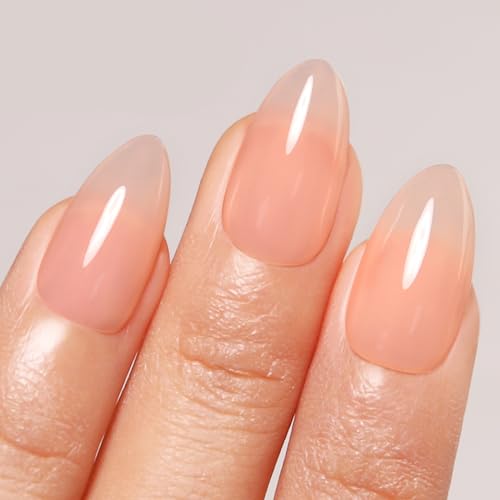 Imtiti Jelly UV Nagellack, 15ML Peach Coral Orange Transparent UV Gel Nagellack Soak Off UV Led Gelee Gel Nail Polish Frühling Sommer Jelly Gel Nagellack für Nagelkunst DIY Maniküre Design von Imtiti