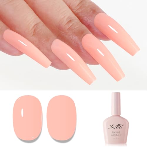 Imtiti Koralle UV Nagellack, Koralle Hell UV Gel Nagellack Soak Off Led Gel Nail Polish Frühling Sommer Gel Nagellack DIY Nagel Kunst Starter Maniküre Salon Gellack Kit 10ML von Imtiti