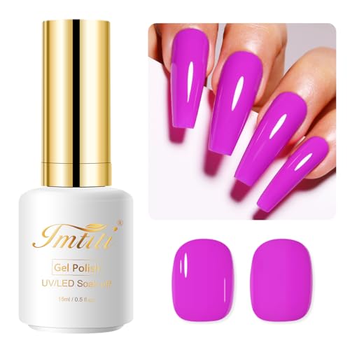 Imtiti Lila UV Nagellack, 15ML Pflaume Lila UV Gel Nagellack Soak Off Led Gel Nail Polish Herbst Winter DIY Nagel Kunst Starter Maniküre Salon Gellack von Imtiti