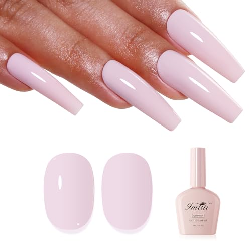 Imtiti Neutral UV Nagellack, Neutral Rosa UV Gel Nagellack Soak Off Led Gel Nail Polish Frühling Sommer DIY Nagel Kunst Starter Maniküre Salon Gellack 10ML von Imtiti