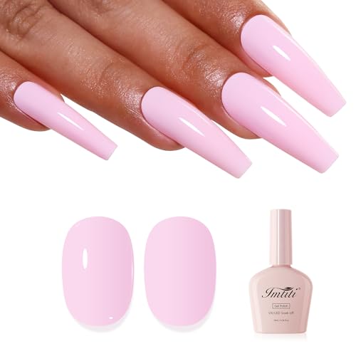 Imtiti Rosa UV Nagellack, Milchiges Rosa UV Gel Nagellack Soak Off Led Gel Nail Polish Frühling Sommer DIY Nagel Kunst Starter Maniküre Salon Gellack 10ML von Imtiti
