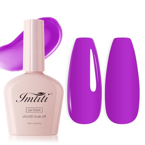 Imtiti Purple Gel Nail Polish, Purple Lavender Nail Gel Polish High Gloss Soak Off UV LED Spring Summer Nail Art Manicure Salon DIY Design 10Ml Imtiti Purple Gel Nail Polish, Purple Lavender Nail Gel Polish High Gloss Soak Off UV LED Spring Summer Nail Art Manicure Salon DIY Design 10Ml von Imtiti