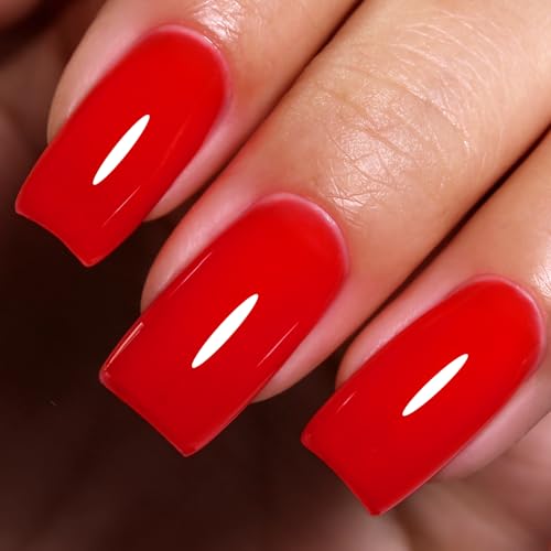 Imtiti Red Gel Nail Polish, 1Pcs Neon Red Soak Off UV LED Gel Polish, Long Lasting, Nail Art Manicure Salon DIY at Home for Spring and Summer (0.34 Fl Oz-367) von Imtiti