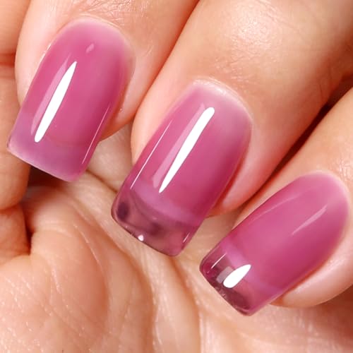 Imtiti Sheer Purple Gel Nail Polish, Jelly Purple Translucent Color UV/LED Soak Off Gel Polish für DIY Nail Art Maniküre und Pediküre zu Hause oder im Salon, 0.5 fl oz von Imtiti