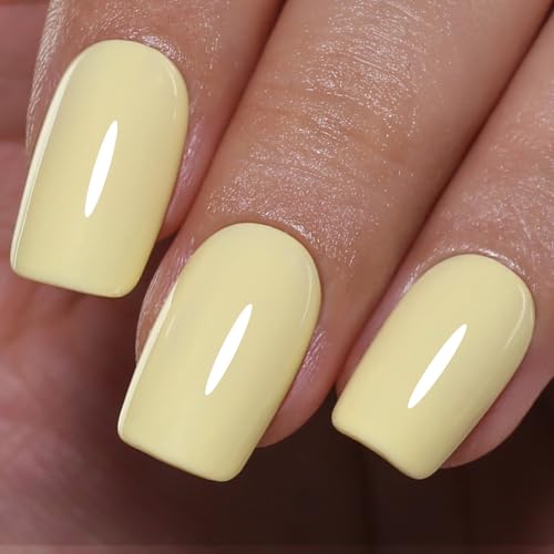 Imtiti Yellow Gel Nail Polish, 1Pcs Yellow Soak Off UV LED Gel Polish, Long Lasting, Nail Art Manicure Salon DIY zu Hause für Frühling und Sommer (0.34 Fl Oz-987) von Imtiti