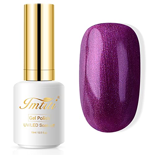 UV Nagellack, 15ml ShellacBronze lila Natur Gel Nagellack Rosa Töne ClearBronze lila Nude Serie Farbe UV LED Gellack ablösbarer, Gel Nail Polish von Imtiti