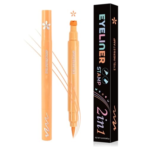 Doppelköpfig Flüssiges Eyeliner Stempel Stift, Bunte Eyeliner, Wasserfester, Wischfest Lazy Langlebiges Eye Liner, Langlebiger Eyeliner-Stift, Für Festival-Make-up Für Frauen Und Mädchen von Imtrub