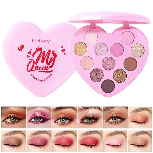 Matte Glitzer-Make-up-Palette | Matte Glitzer-Make-up-Palette | Langlebige Augen-Make-up-Palette in leuchtenden Farben, Make-up-Lidschatten in natürlichen Farben für Mädchen Imtrub von Imtrub