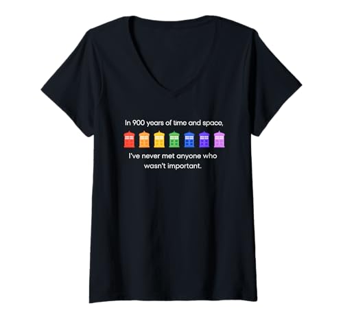 Damen In 900 Years of Time and Space I've Never Met Anyone Who T-Shirt mit V-Ausschnitt Damen In 900 Years of Time and Space I've Never Met Anyone Who T-Shirt mit V-Ausschnitt von In 900 Years Of Time And Space I’ve Never Met Tees