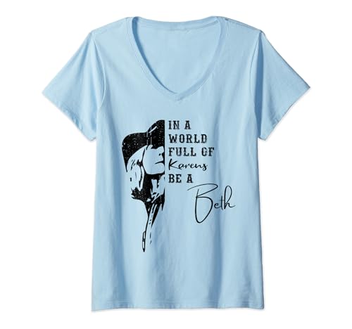 Damen Frauen in einer Welt voller Karens - Be A Beth Vintage T-Shirt mit V-Ausschnitt Damen Frauen in einer Welt voller Karens - Be A Beth Vintage T-Shirt mit V-Ausschnitt von In A World Full of Karens