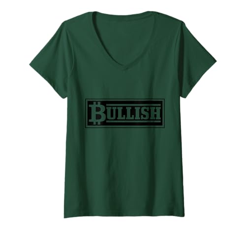 Damen Bitcoin Bulle Logo HODL Kryptowährung Investor Trader BTC T-Shirt mit V-Ausschnitt Damen Bitcoin Bulle Logo HODL Kryptowährung Investor Trader BTC T-Shirt mit V-Ausschnitt von In Crypto We Trust - Bitcoin Apparel Co.